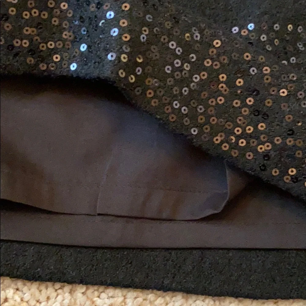 Ann Taylor loft black sequin skirt size 6 NWT - Picture 4 of 5